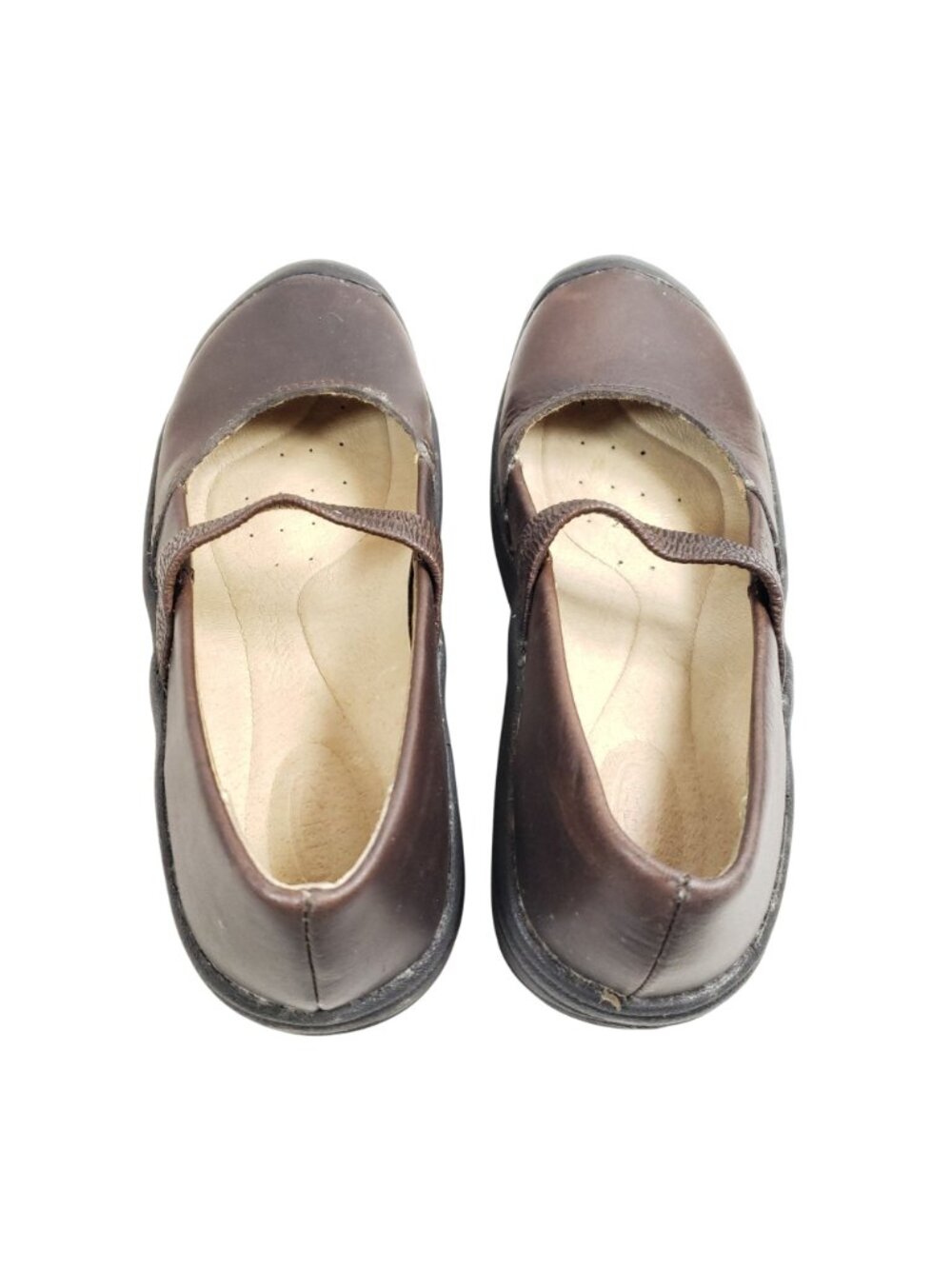 Keen Womens Size 7.5 Sienna Brown Leather Mary Jane Slip-On Shoes - Picture 7 of 9